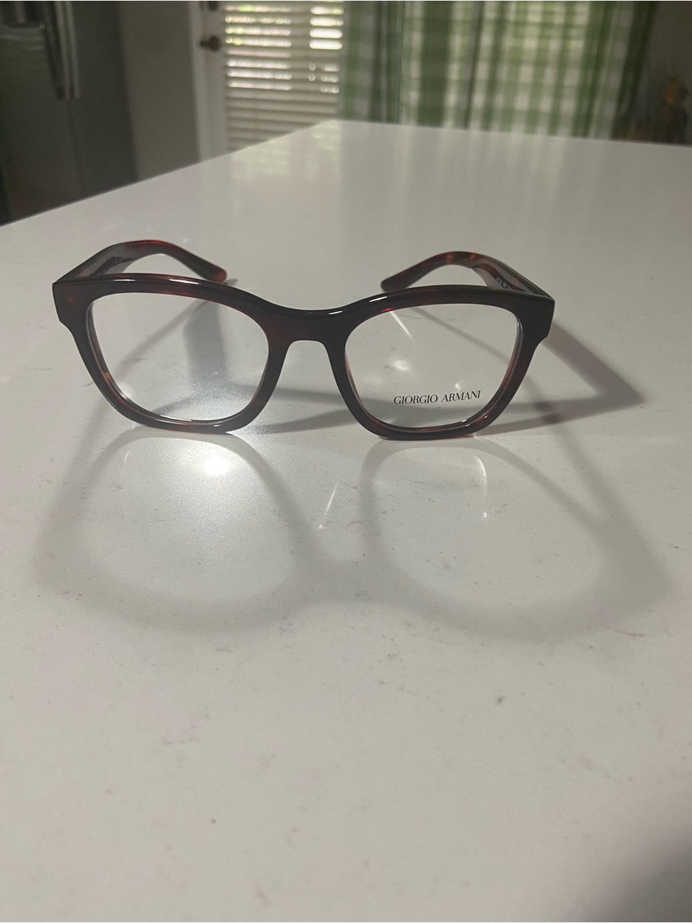 Giorgio Armani Women's Tortoiseshell Frame Glasses - Dark Brown & Amber New